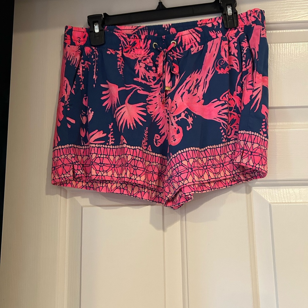 Lilly Pulitzer Katia Night Indigo Blue Caw Shorts